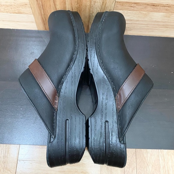 DANSKO “Shandi” Black Nubuck Leather Biker Harness Tassel Clog Size 41 10.5-11US - Picture 3 of 16